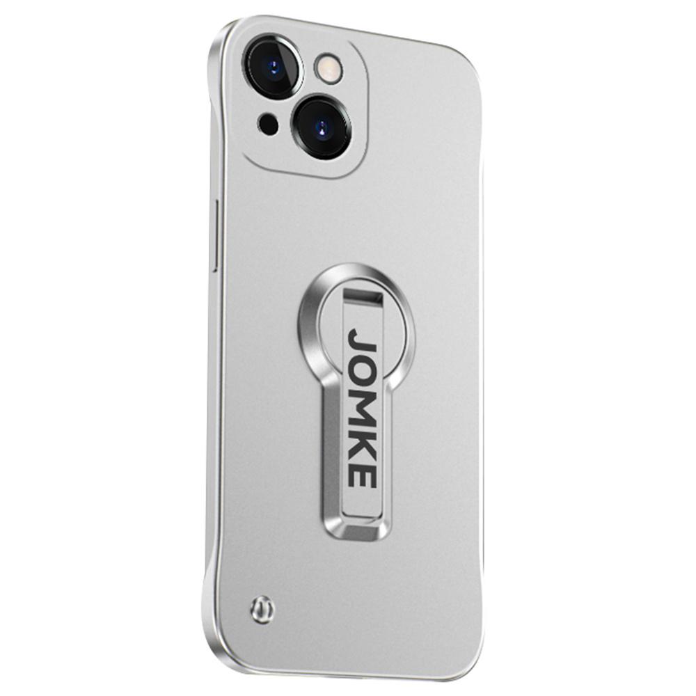 

For iPhone 14 Case Hard PC Frameless Baking Paint Kickstand Phone Cover F