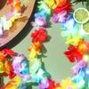 10Pcs Artificial Light Up Flower Wreath Colorful Tropical Theme Leis  Party Favors