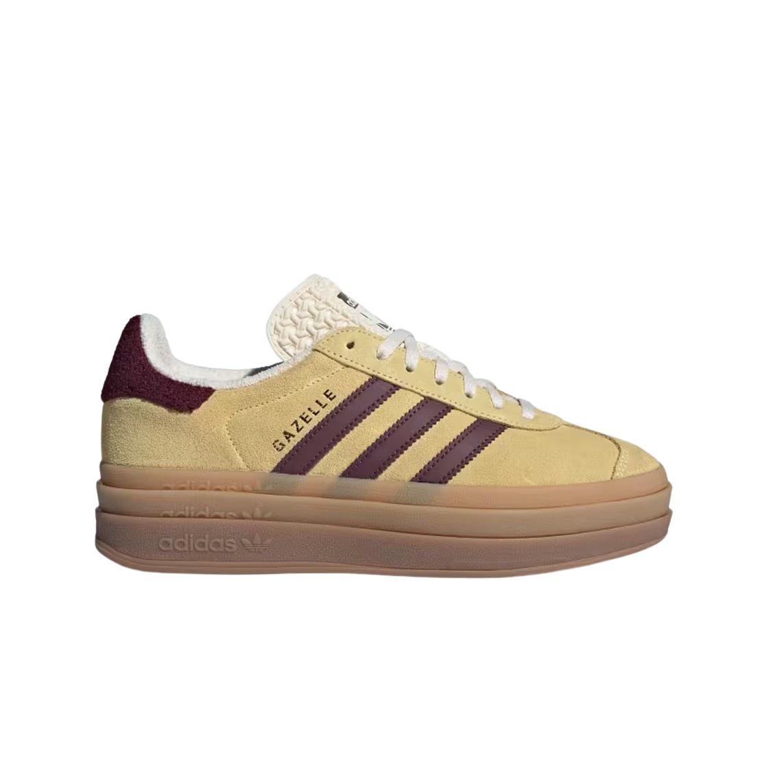 

(w) Adidas Gazelle Bold Almost Yellow Maroon 240