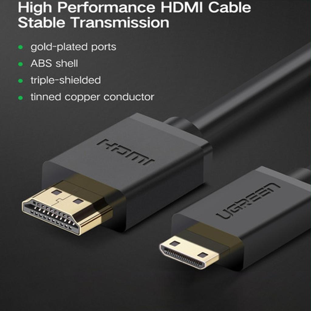 UGREEN 11671 HDMI to Mini HDMI Cable 1.5M HD Cable for Camera/Tablet/TV 4K/60Hz Compatible High Speed Video Audio Connector
