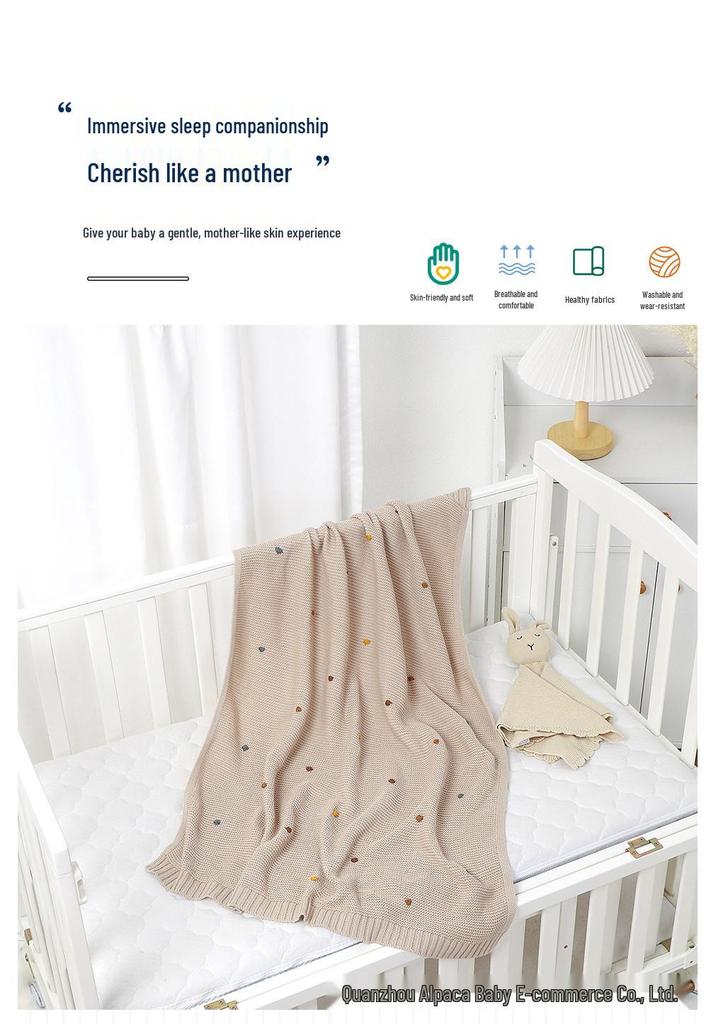 Hot-Selling Cotton Crochet Baby Swaddle & Stroller Blanket for Spring/Summer