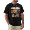 Star Trek Original Series Retro Full Color Crew Portrait Panels Tshirt Plus Size Lightweight Top