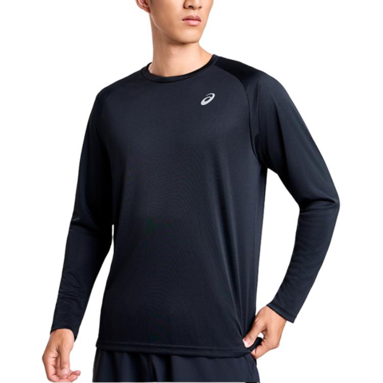 Asics Crew Neck Pullover Comfort Casual Long Sleeve T-Shirt Men Tops Black 2011D047-001
