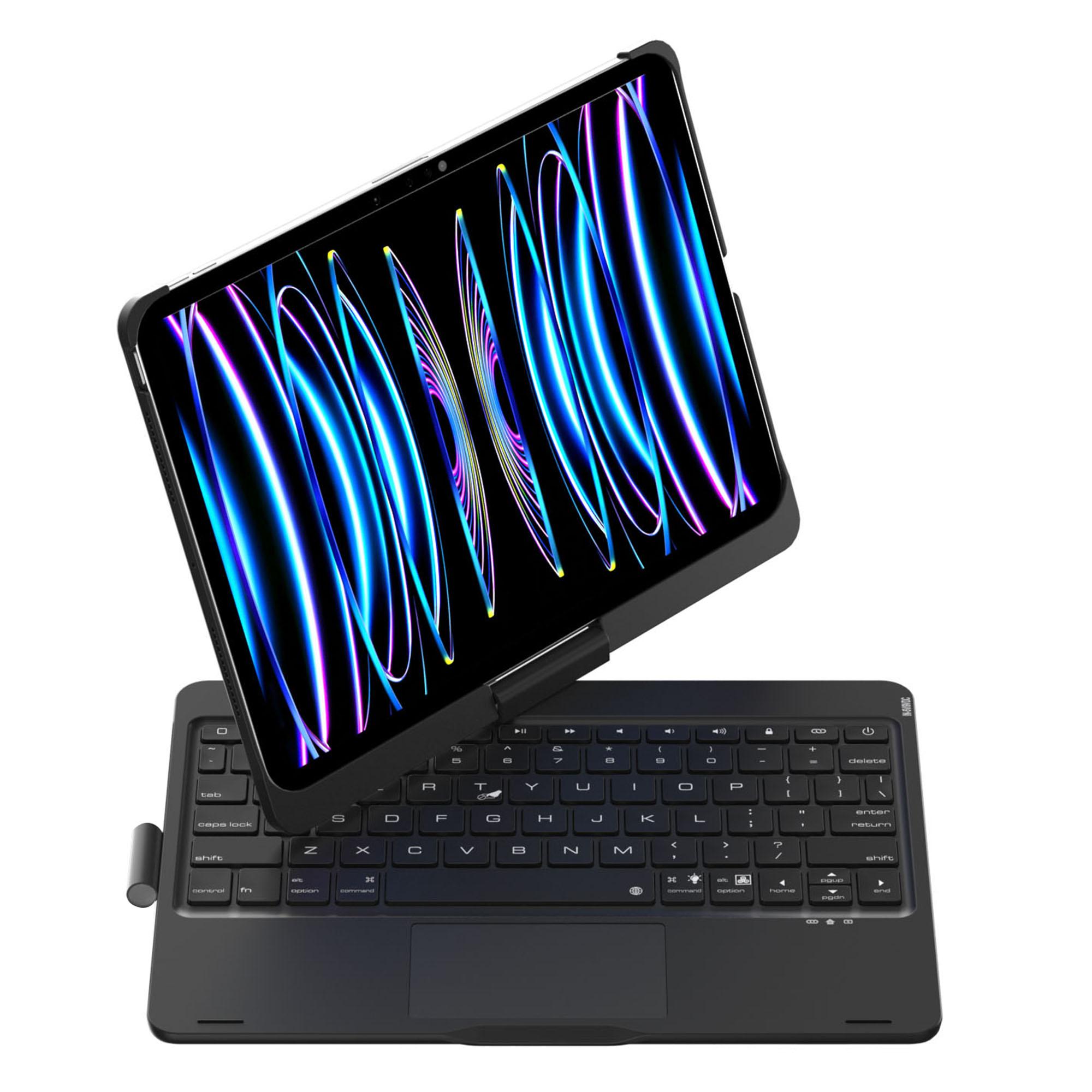 

For iPad (2025)/10.9 (2022) Trackpad Backlight Keyboard with Tablet Case Black