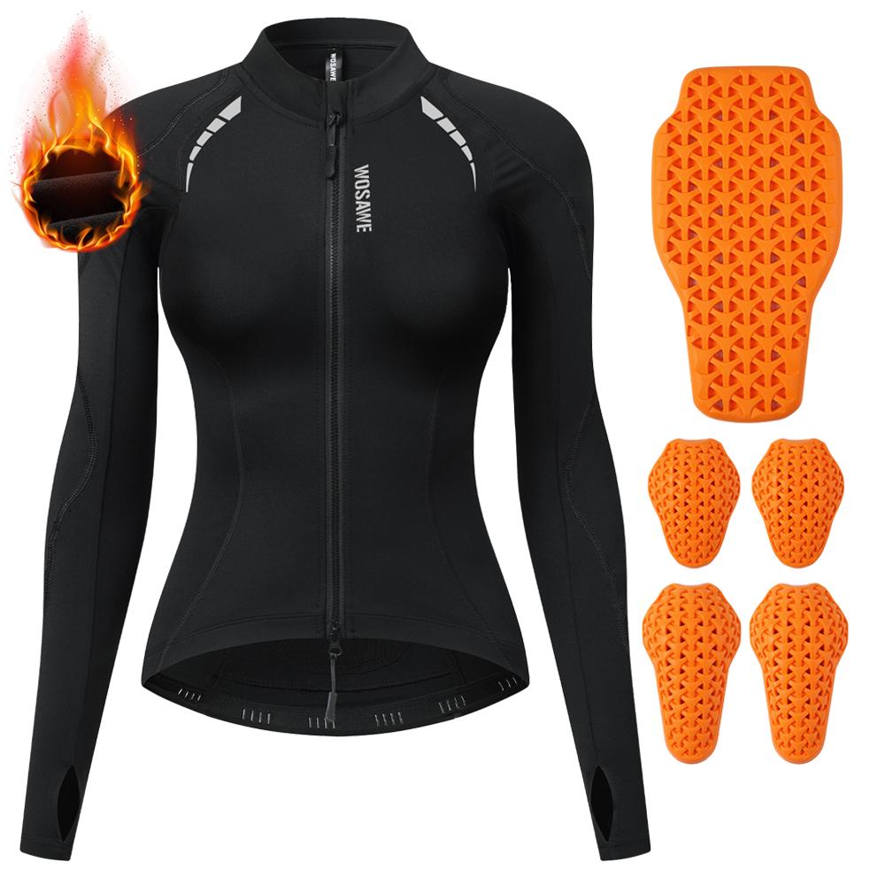 Wosawe Jachetă de echitație off-road pentru femei, certificată CE, rezistentă la impact, jachetă de motocicletă, toamnă/iarnă, caldă, reflectorizantă, jachetă de motociclist