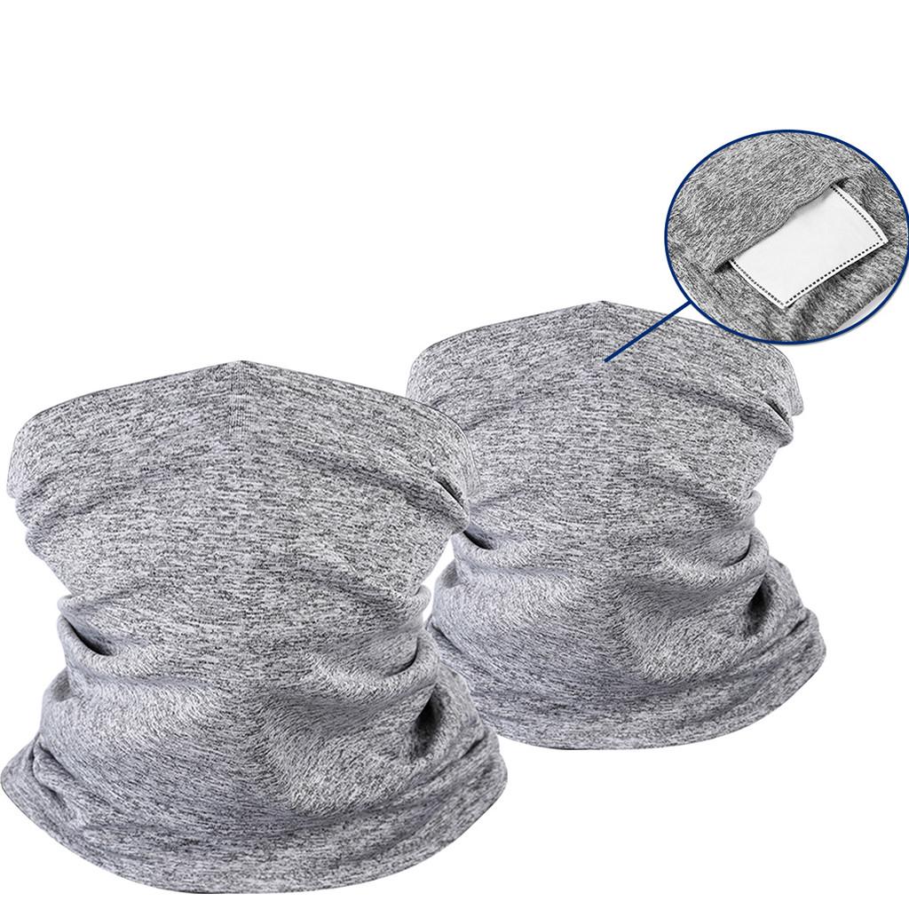 

(SU)Многофункциональная крышка шеи шарфа с моющейся маской защитного фильтра One size серый