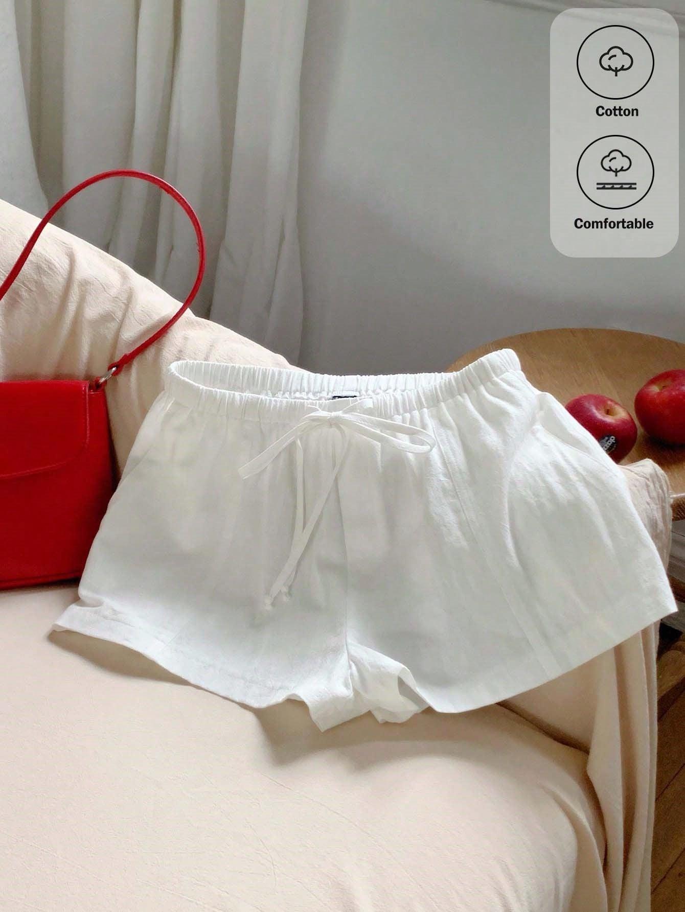 Korean Style Girls  Summer Cotton Shorts - Breathable & Comfortable M светло-фиолетовый