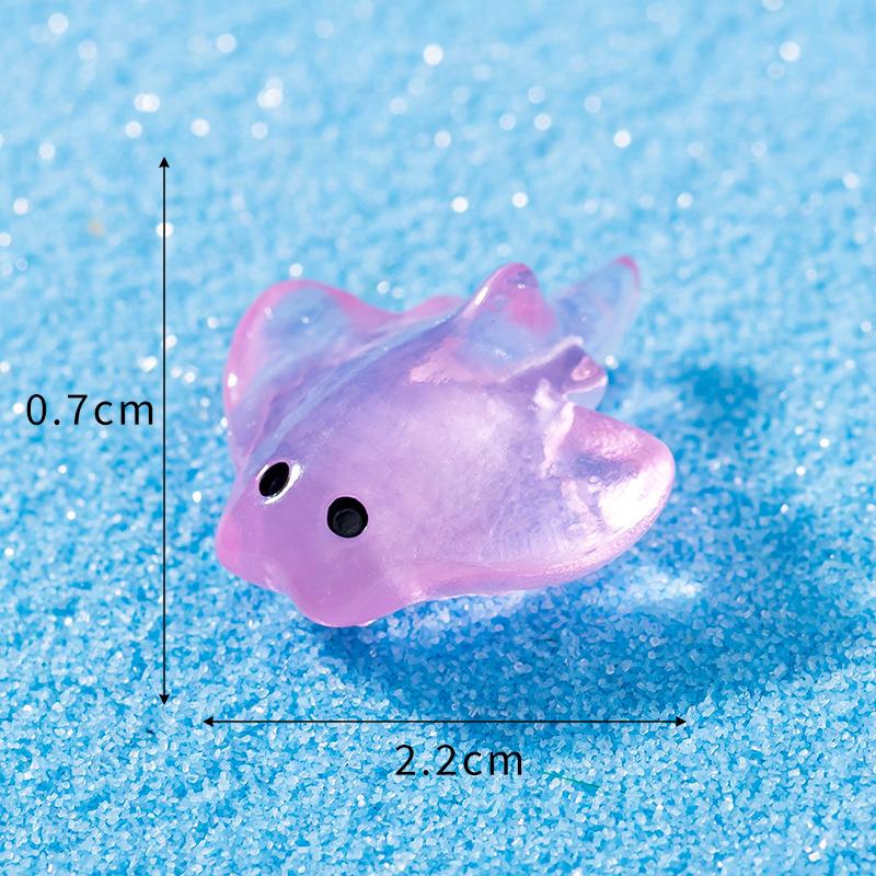 

Мікроландшафт, що світиться в темряві, морські тварини, смола, прозорий віджет, акваріум, акваріум, прикраса акваріума Luminous devil fish 10pcs рожевий