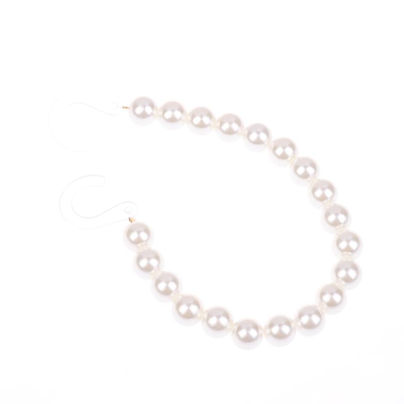 2Pcs Imitation Pearl Chain Shoe Charms Detachable Artificial Pearl Shoe Chains  Simple Shoes Buckle Shoes Decoration