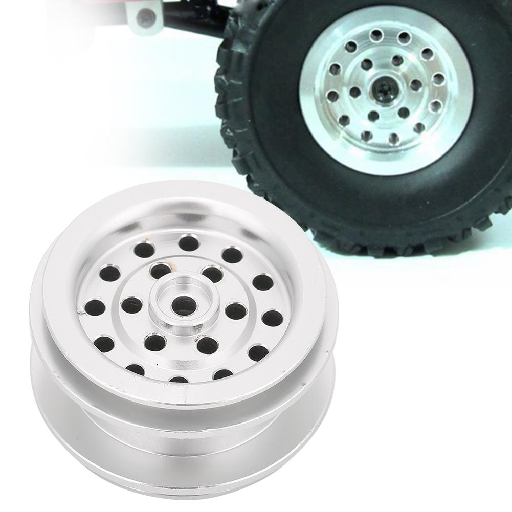Metal Remote Control Toy Car Wheel Hub Accessory Parts Fit for 1 16 RC CarSilver 1pcs