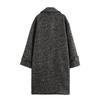 Loose Herringbone Drop Shoulder Coat Women Autumn Winter Fashion Outerwear