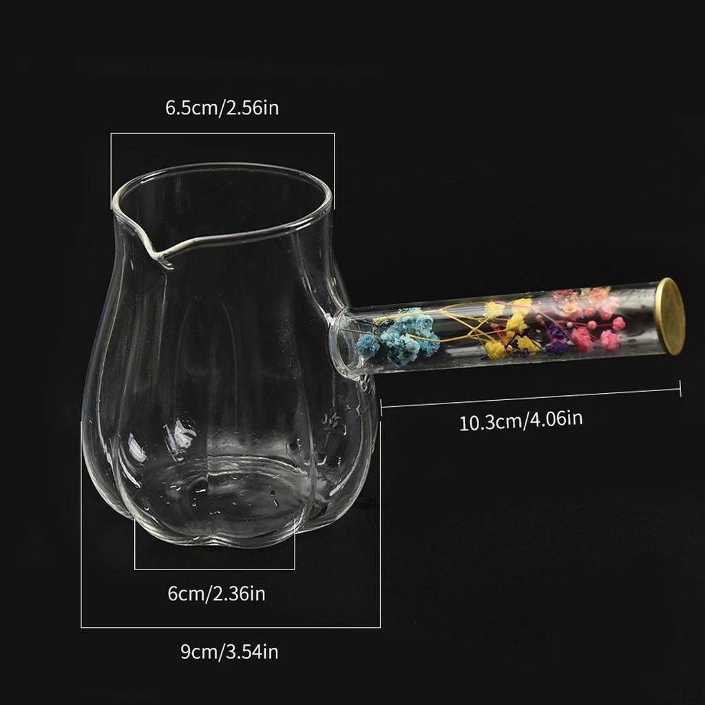 Clear Glass Pitcher Teapot with Handle Household Water Kettle Coffee Pot for Fruit Juice