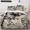 Marble King Queen Duvet Cover Cool Black and White Texture Pattern Bedding Set for Teens Adults 2/3pcs Polyester Quilt Cover