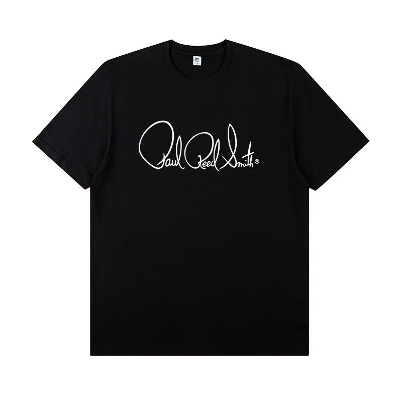 

Футболка с круглым вырезом и рисунком электрогитары PRS Rock, короткий рукав, хлопковая футболка для репетиций ведущего гитариста группы XL