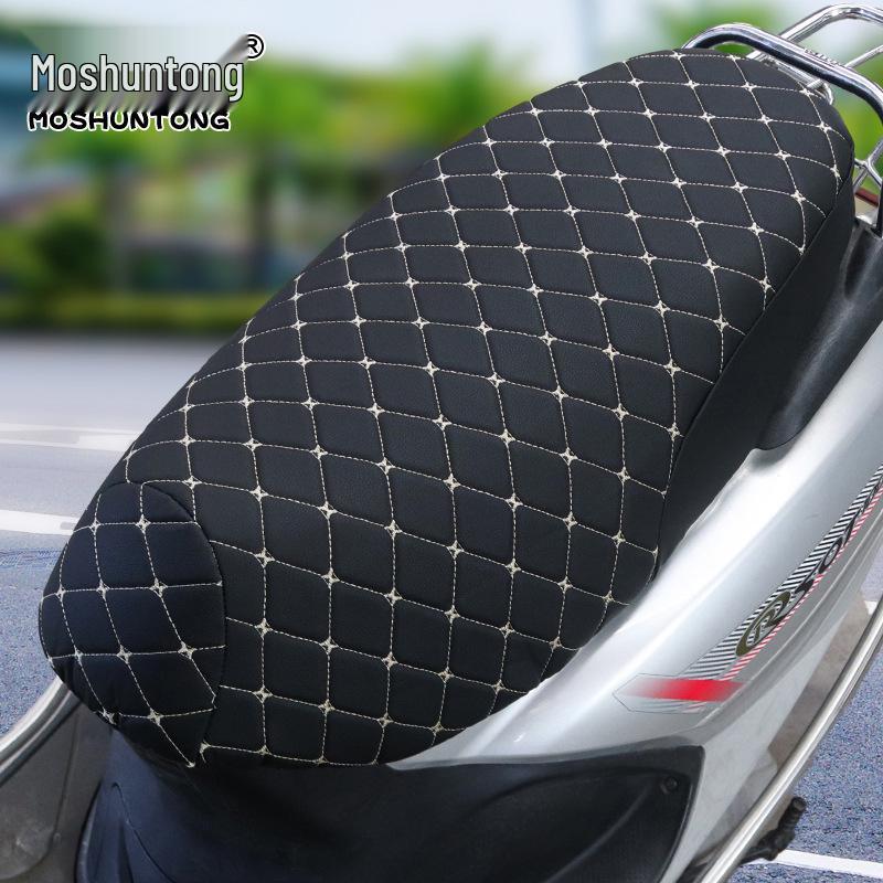 Moshuntong Thickened Winter Leather Seat Cushion for Electric Vehicle & Motorcycle