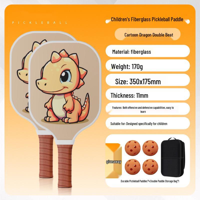 Children's Beginner Pickleball Racket Set - Fiberglass, Official Store Model