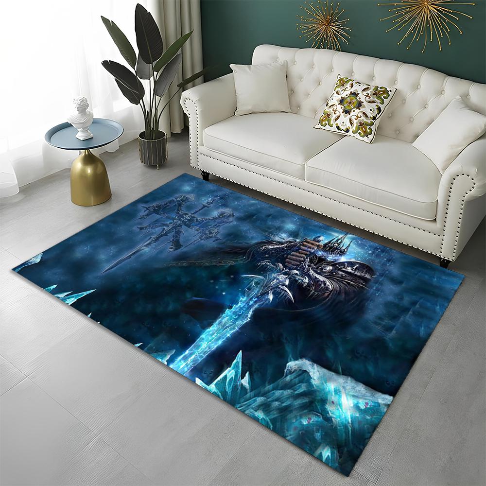 WOW Game World of Warcraft Gamer HD Teppich für Zuhause Wohnzimmer Schlafzimmer Sofa Fußmatte Dekor, Kinderteppich Rutschfeste Bodenmatte