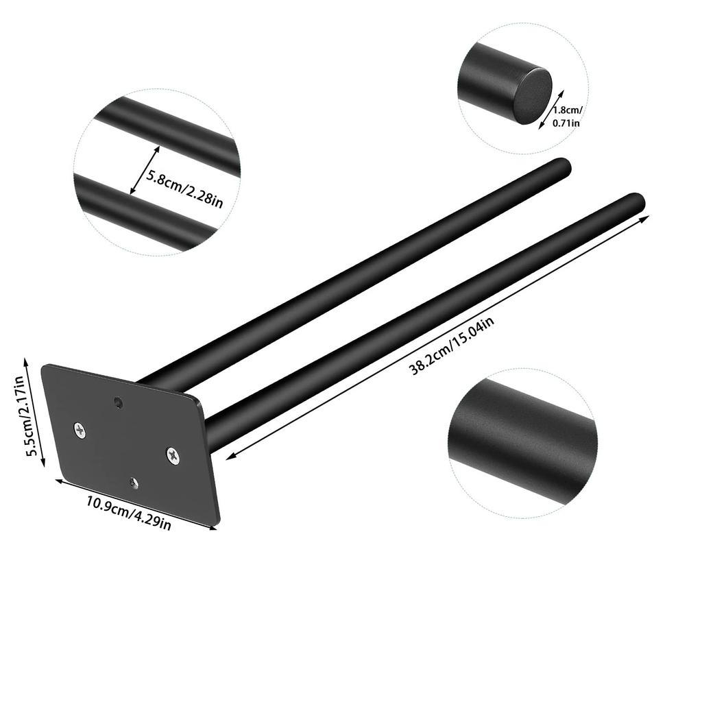 Stainless Steel Towel Holder Wall Mounted Bathroom Towel Rack Double Bar Towel Clothes Shelf Holder Hanger Bathroom Organizer