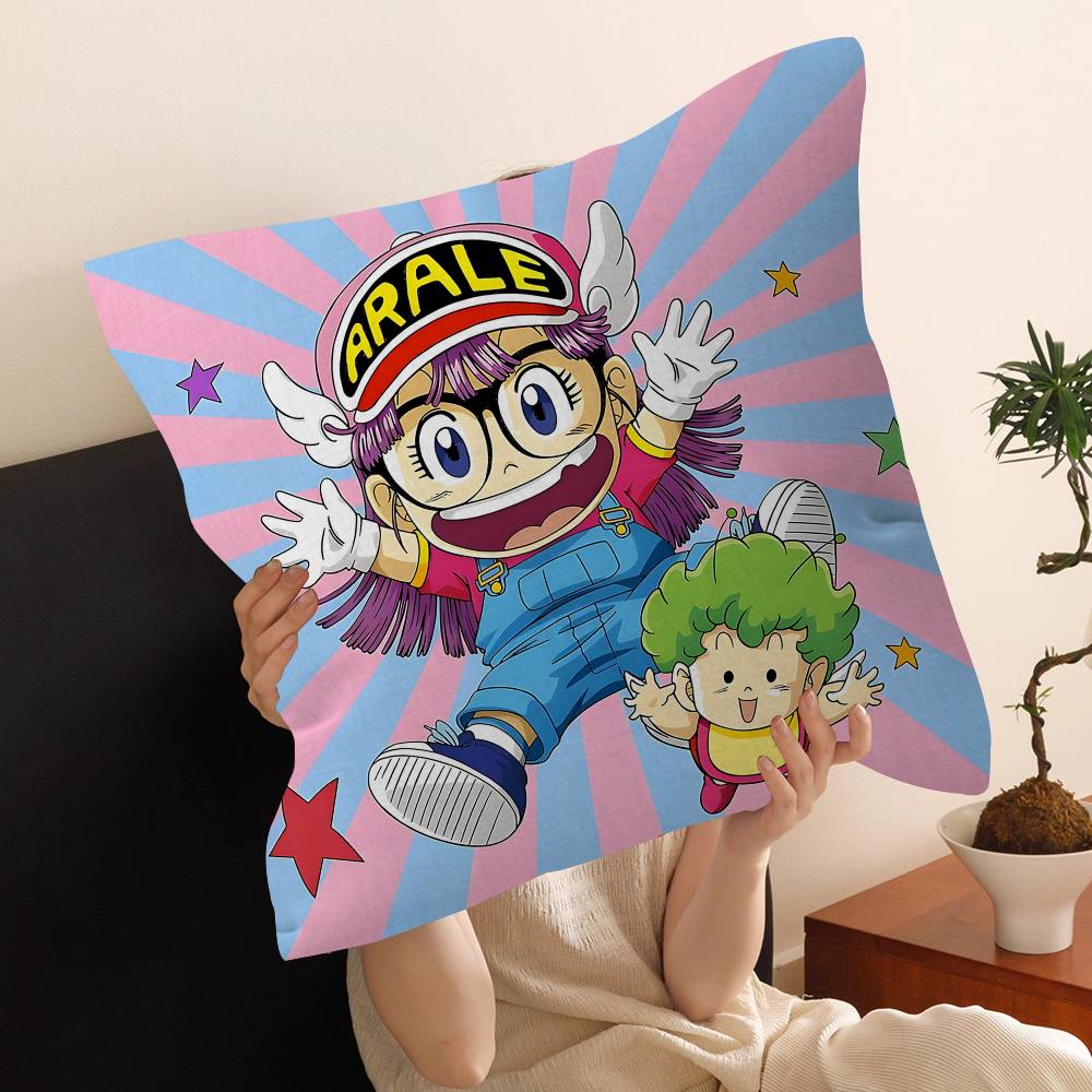 Cute K-Kawaii Dr. Slump Pillowcase Toon Gift Cushion Cover Bedroom Home Sofa Chair Seat Decor Pillow Case