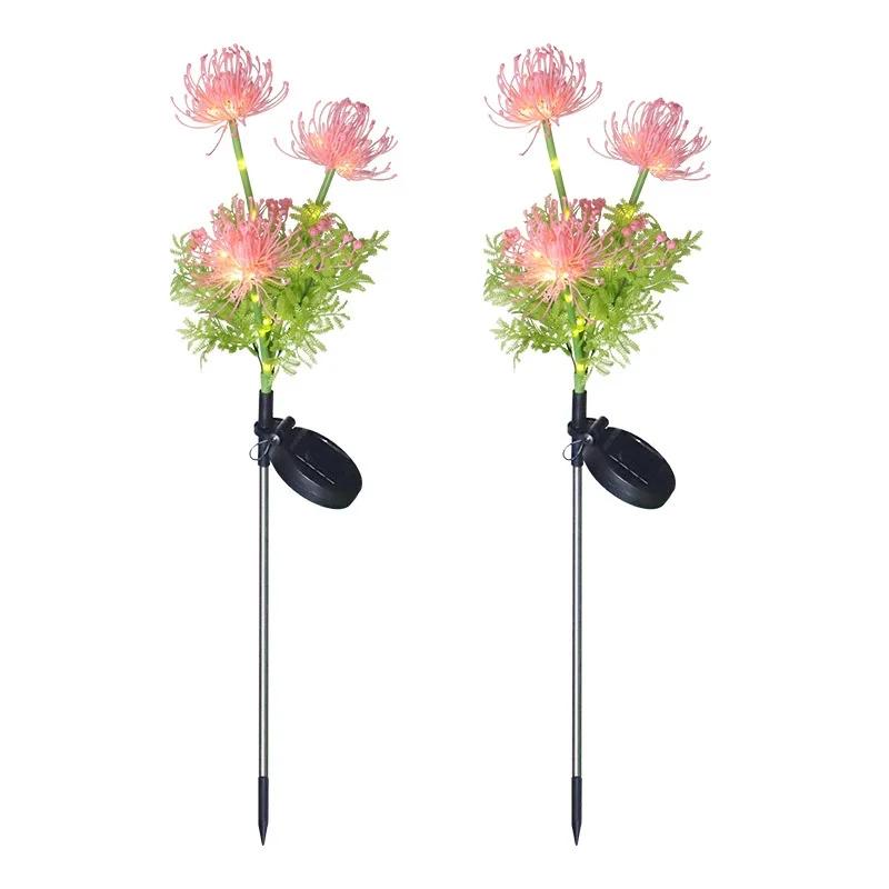 1pc Solar Garden Lights, Solar Flowers Lights with Glowing Flowers & Stems, Upgraded Solar Panel, Yard Decor and Gift for Mother