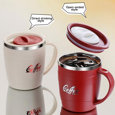 500ML Double-layer Thermos Mug 304 Stainless Steel Milk Coffee Cup Portable Sealed Cold And Hot Water Drinking Cup With Handle