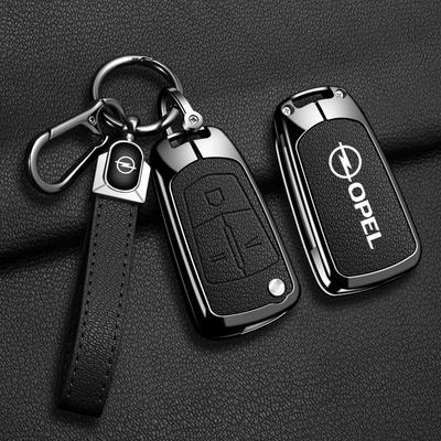 Metal Leather Car Key Case Cover Shell For OPC Vauxhall Astra Corsa Insignia Mokka Encore Vectra Zafira Meriva Accessories