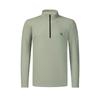 Stand Collar Outdoor Half-Zip Raglan Long Sleeve T-Shirt Men Tops Moss-Green A11M517208FKK