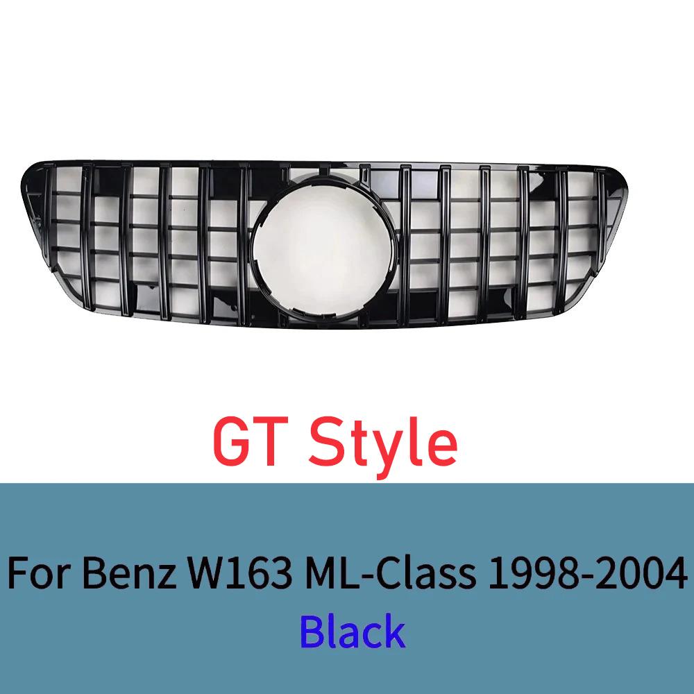 For Mercedes W163 ML320 ML350 ML270 ML400 ML430 1998-2004 Diamond GT Style Front Bumper Grille Plastic Mesh Racing Grill Cover