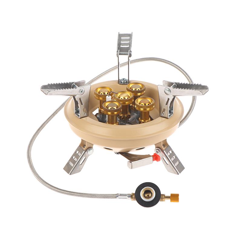 

Camping Gas Stove High Pressured 16000W Brs-201 Windshield Butane Gas Burner With Pizeo Ignition For Outdoor Emergency Stove хакі