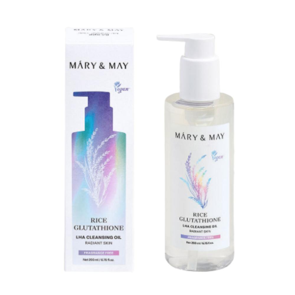 Mary&May Rice + Glutathione LHA Cleansing Oil 200ml Gentle Deep Cleansing & Brightening Pore Care for Sensitive Skin