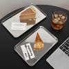Modern Stainless Steel Rectangular Serving Tray Gift for Cakes & Snacks Elevates Dining Table Design for Home Or Cafe