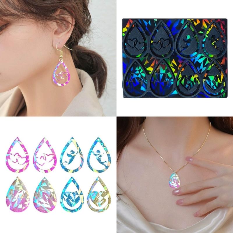 Portable Silicone Mold Valentine's Day Earring Pendant Molds Holographical Earrings Mould Jewelry Moulds for DIY Lovers