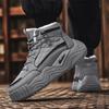 Men's comfort outdoor casual shoes winter plus size high top plush fashion slip-resistant wear-resistant thick sole cotton shoes