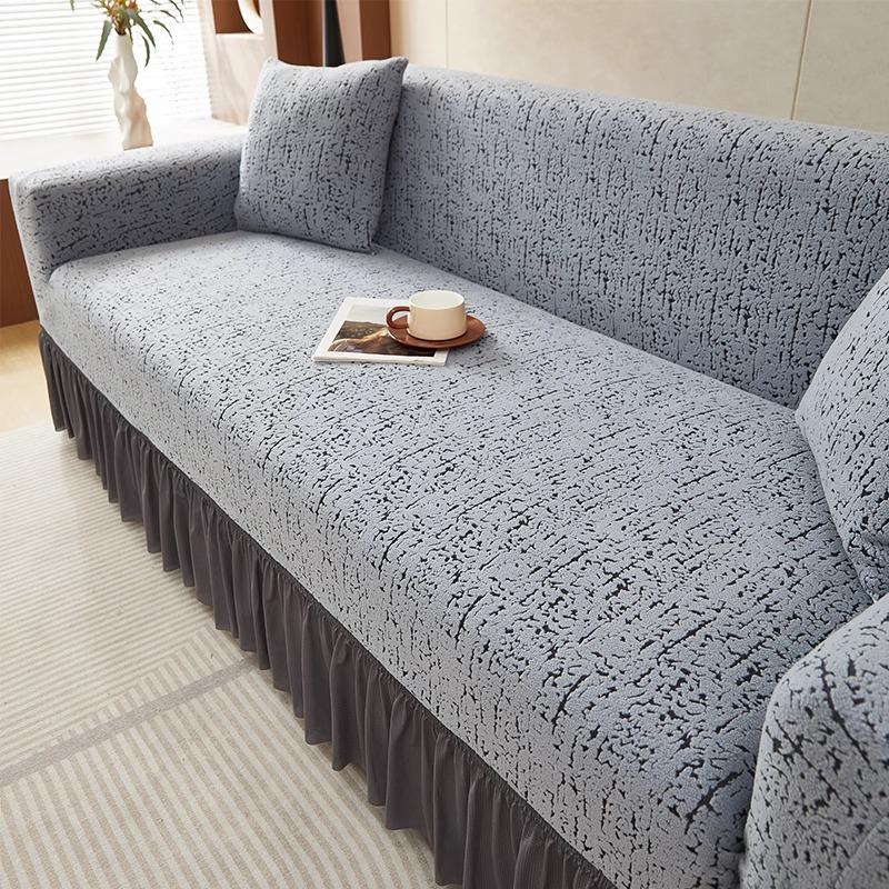 All inclusive Three and Four Seat Straight Row New Four Season Universal Thickened Elastic Chaise Longue Sofa Cover Cover