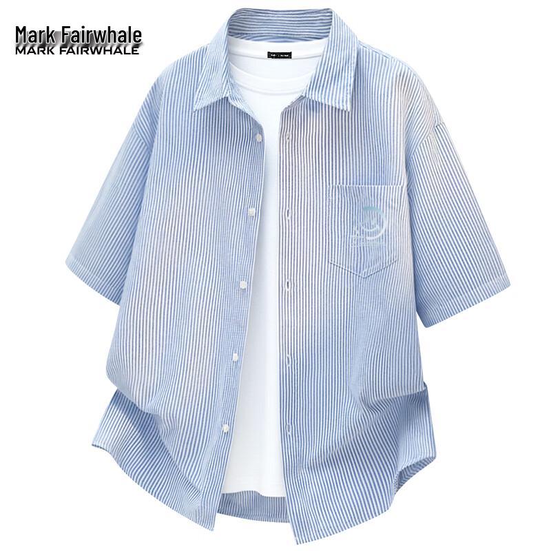 Mark Fairwhale Men s Striped Short-Sleeve Shirt L