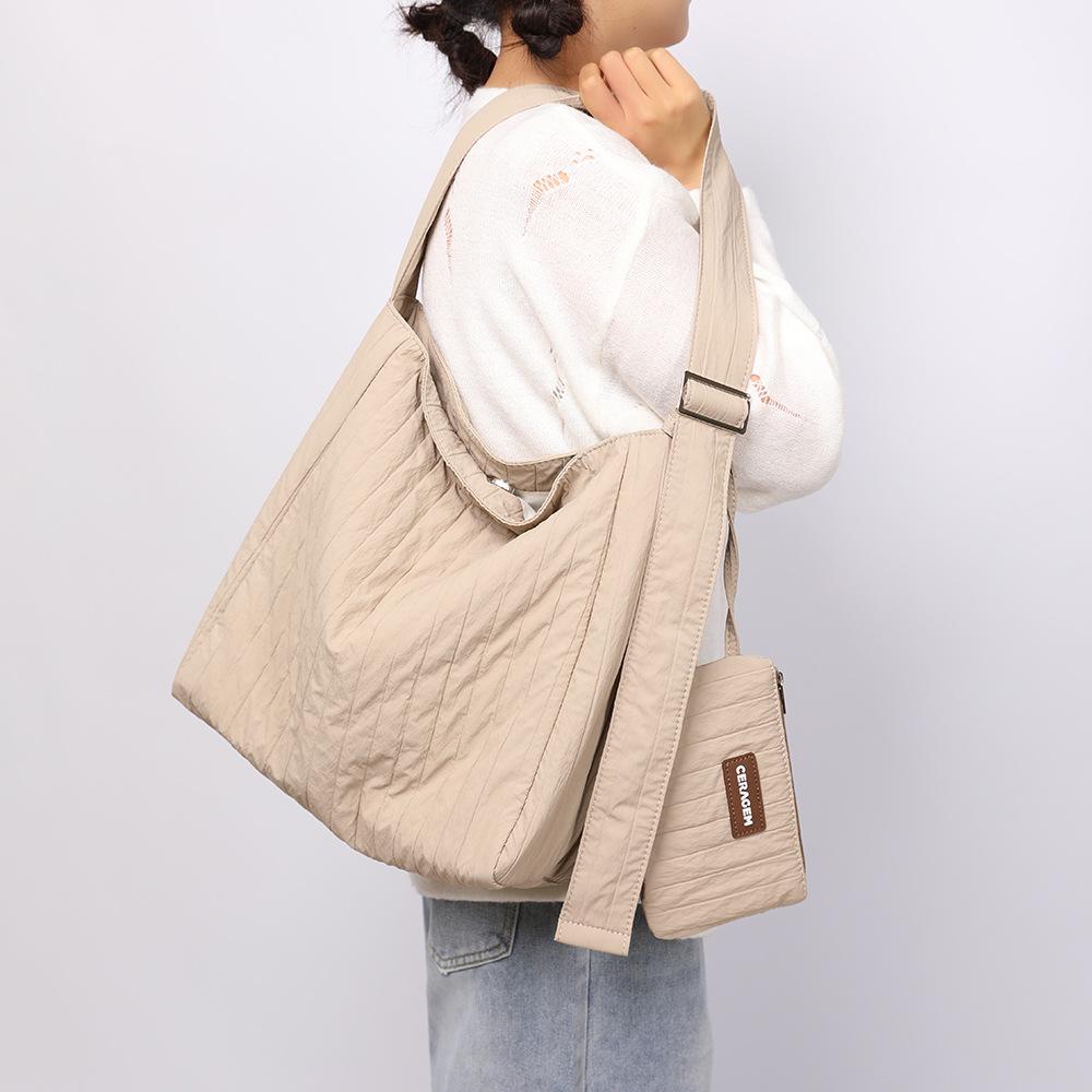 Bucket Bag, Women's Bag, Pleated Armpit Bag, Korean Version Commuting Tote Bag, Large Capacity Shoulder Bag