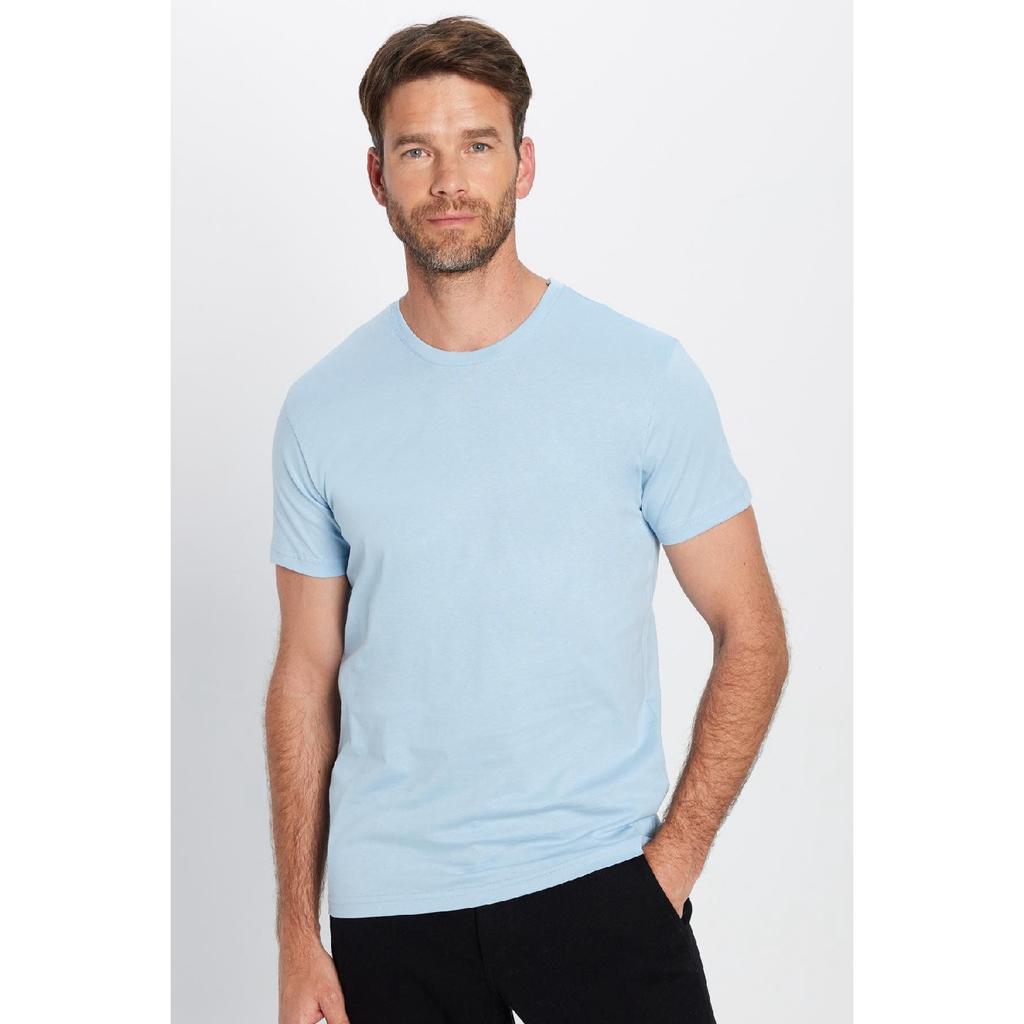 Unisex Slim Fit Slim Fit 100% Cotton Soft Textured White Crew Neck T-shirt