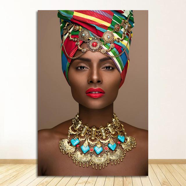 

Африканское искусство Женщина Холст Картина Настенная картина HD Красота Девушка Скандинавские постеры и принты для гостиной Домашний декор Cuadros 21x30cm No Framed