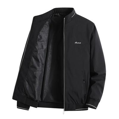 Stand Up Collar Jacket for Men's Stand Up Collar Business Casual Solid Color Oversized Jacket