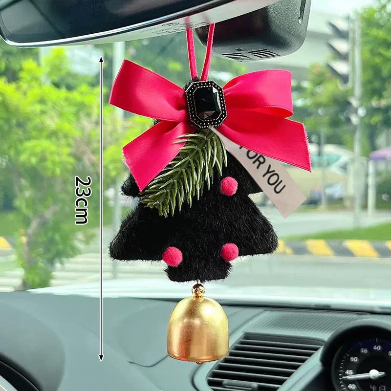 Christmas Bell Hanging Decoration Doorbell Christmas Party Hanging Decoration Creative Glitter Christmas Tree Keychain Pendent