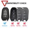 Für Peugeot Citroen Opel Grandland X Corsa Zafira Fernbedienung Silikon 3 Taste Schlüsselanhänger Kette Ring Abdeckung Fall Halter Schutz