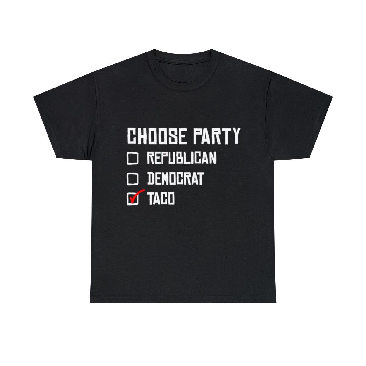 Taco Party Graphic Tee Shirt, S-5XL 2XL
