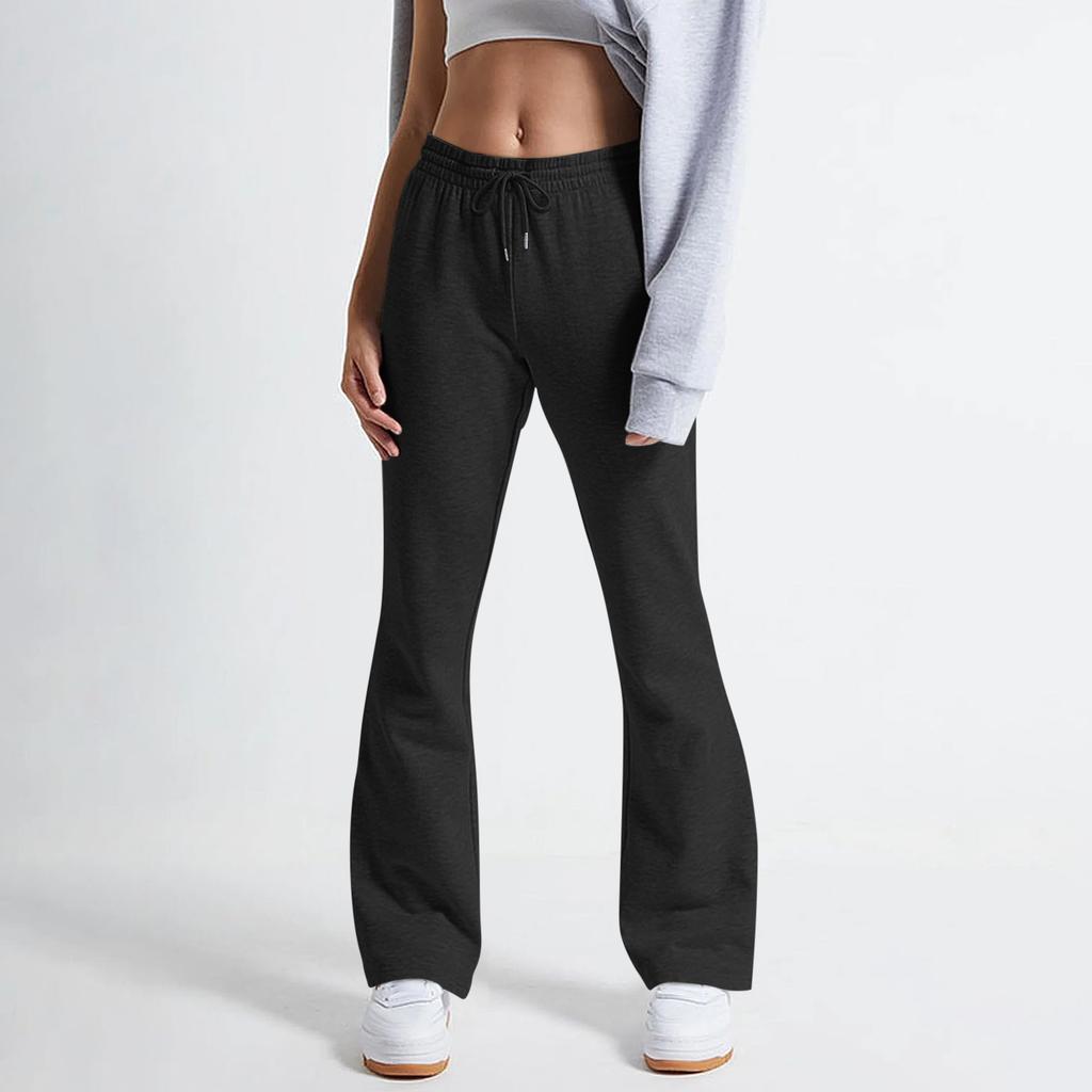 Women's Flare Leg Sweatpants High Waisted Baggy Sweat Pants Drawstring Athletic Pants