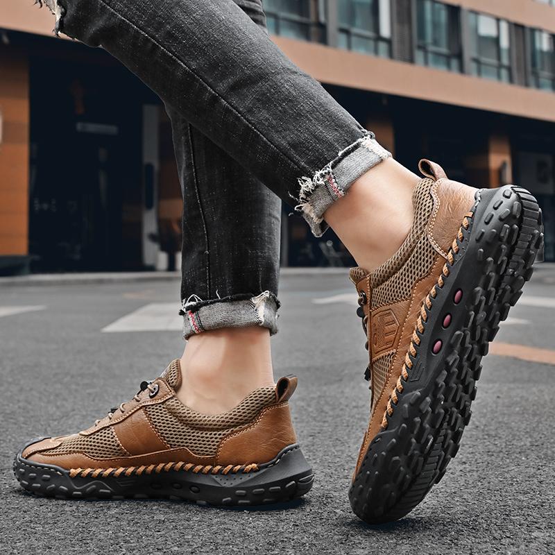 Handmade Genuine Leather Boots Men Shoes Comfortable Ankle Boots for Men Casual Shoes Moccasins Boots