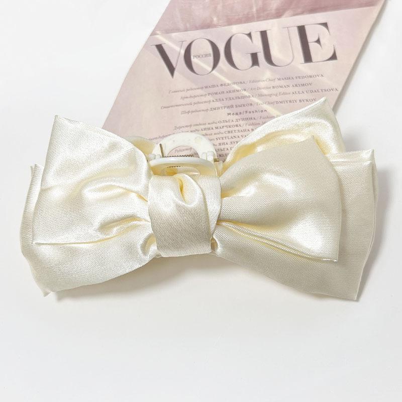 New Elegant Large Bow Hair Claws Fashion Satin Bowknot Hair Clip Hairpins Party Hair Accessories For Women Girls Korean Headwear