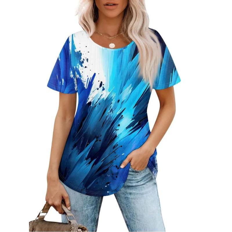 3D Printed Summer Women's T-Shirt Breathable Versatile Fashion Trend Daily Wear Tops Comfortable Polyester Tees
