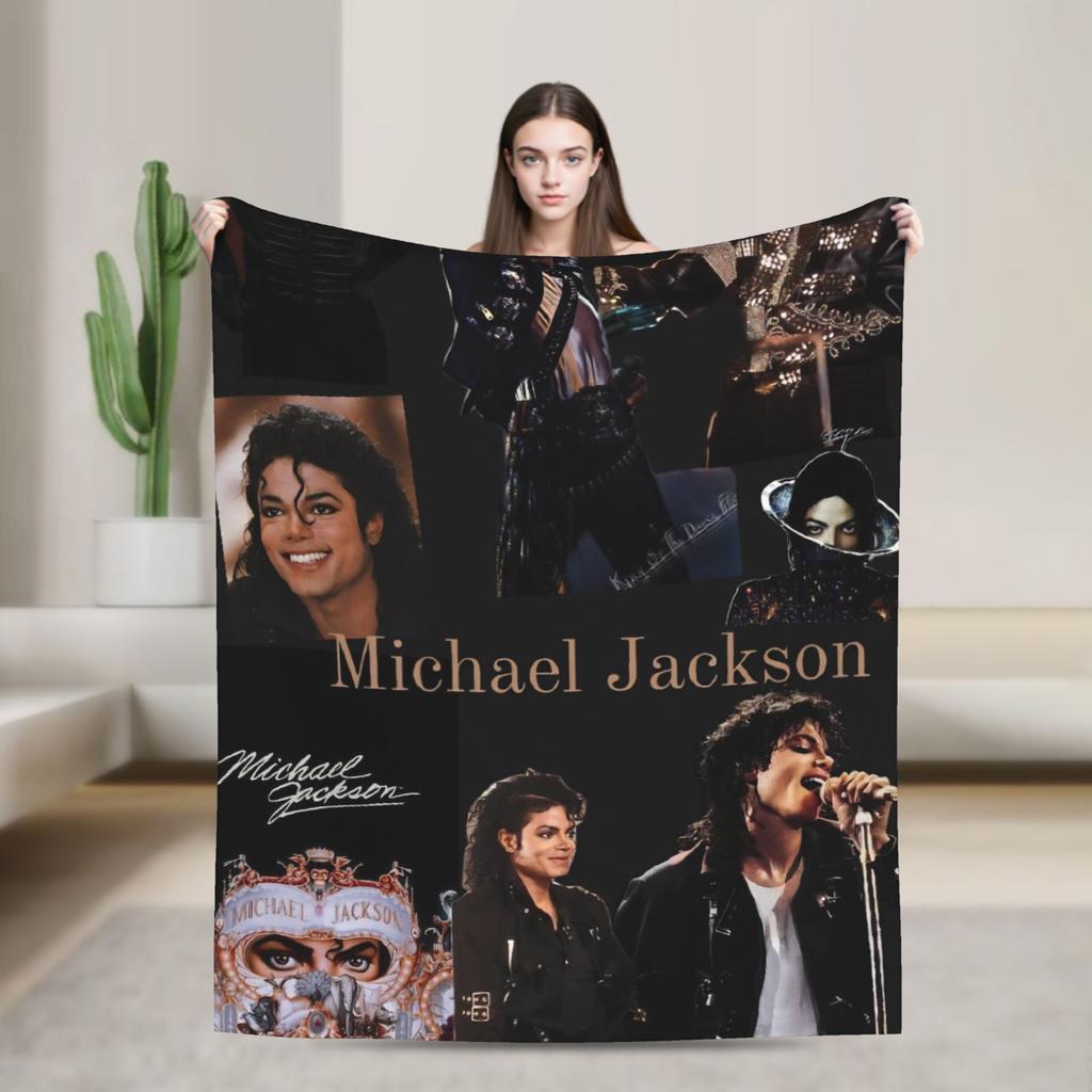 MJ King Of Pop Michael J-jackson Super Soft Blanket Plush Bedding Throws Funny Couch Chair Flannel Bedspread Sofa Bed Cover
