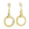 Les Trésors De Lily [L7026] - 'Sissi' Gold Plated Earrings In White Gold