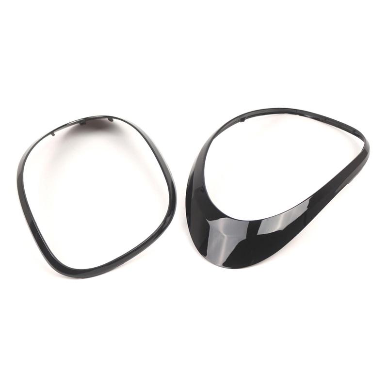 ABS Plastic Rear Taillight Trim Frame for FIAT 500L 2014  Black 68235995AA 68235996AA 2 Pcs Auto Body Decoration Kit