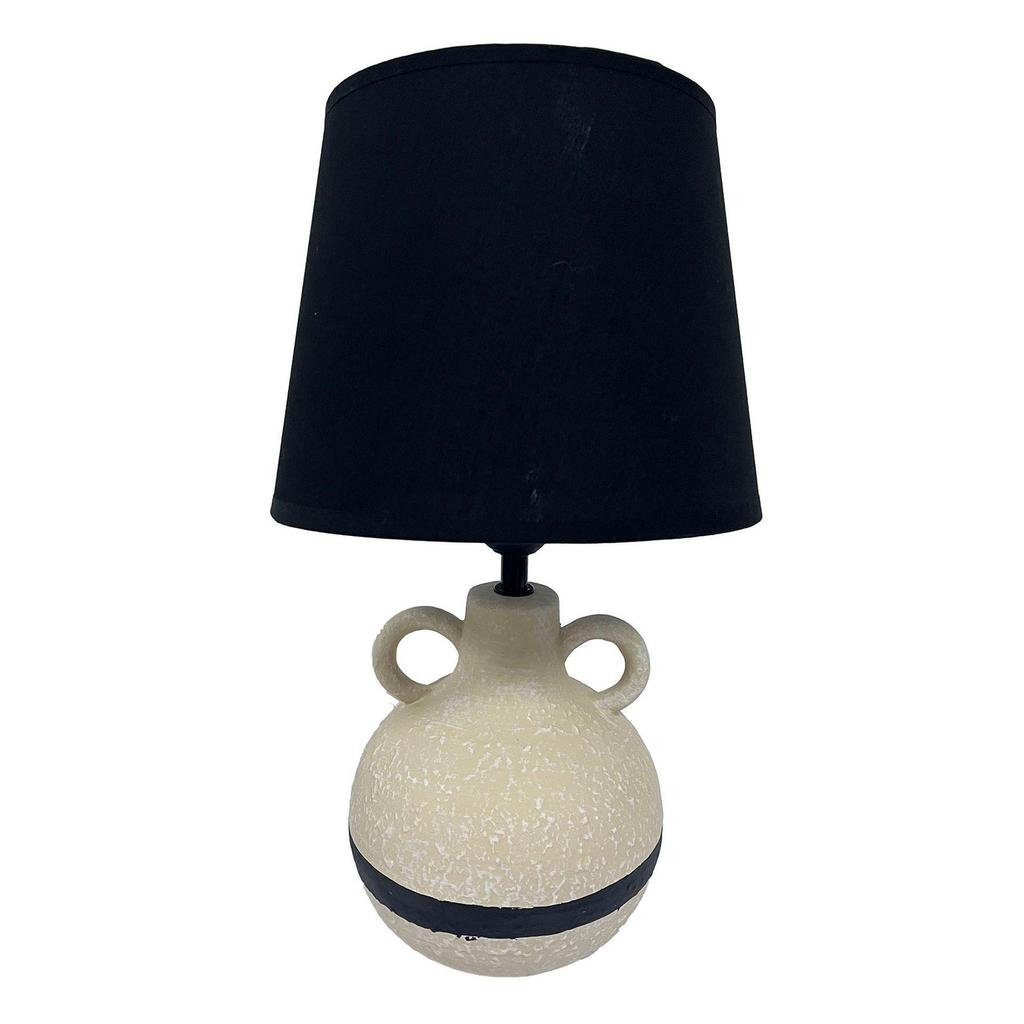 Hestia Natur & Svart Vase Lampe - 38cm